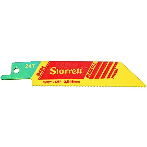 Starrett 3X Power - Metal, Bi-Metal, Reciprocating Blades, 6" X 14 Tpi, Straight Shape, 5 Pack B614-5